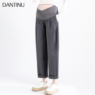 女哈伦裤 孕妇老爹裤 宽松休闲薄款 小个子八分低腰大码 春秋外穿时尚