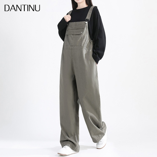 孕妇背带裤女2026新款春秋套装春季两件套小个子大码春款薄款长裤