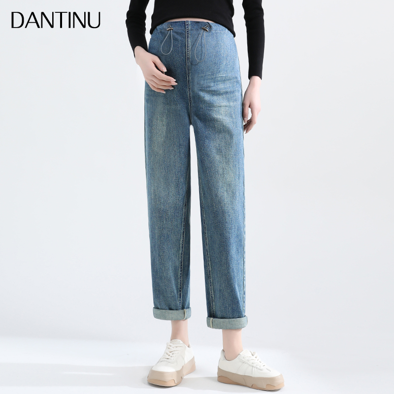 丹媞奴孕妇牛仔老爹裤外穿