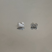 Violet 超闪满钻猫咪耳骨钉可爱kt平底螺丝耳蜗钉钛钢耳饰耳钉