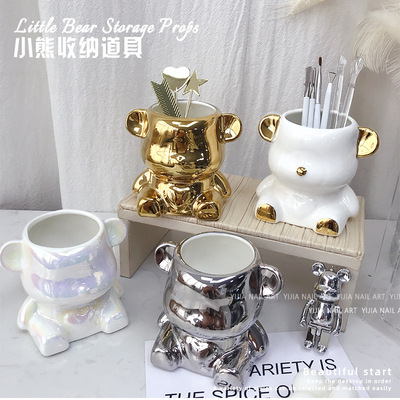 oakmoss美甲笔筒暴力熊