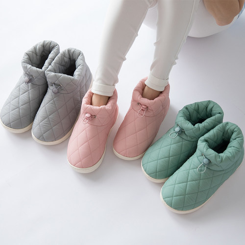 家居棉拖鞋女冬天包跟加绒