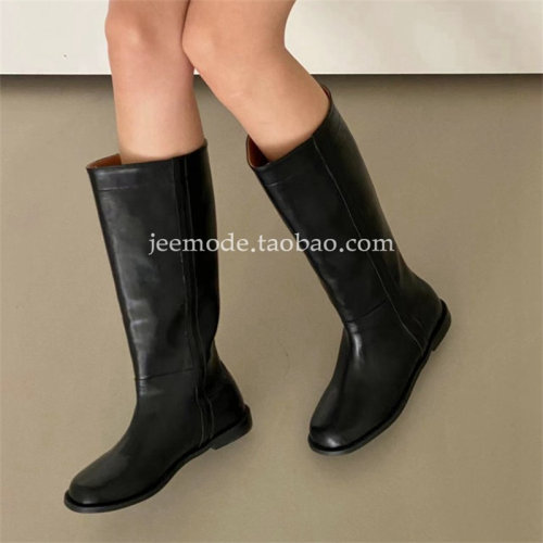 靴小池在首尔秋季ins套筒骑士靴