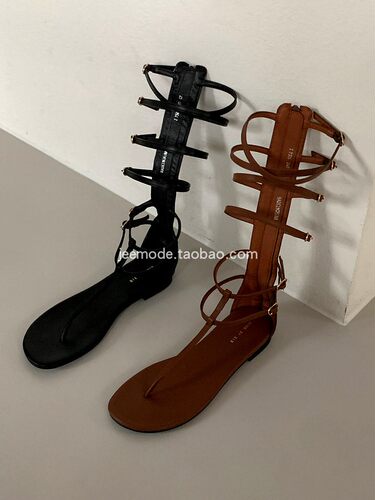 小池在首尔个性罗马凉鞋