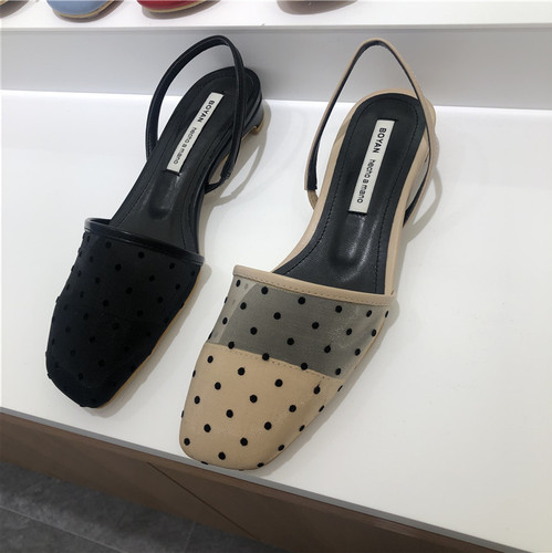 凉鞋女2025春季新款中口低跟鞋