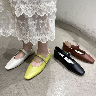 小池在首尔2025年春季新款尖头浅口低跟玛丽珍单鞋减龄复古女鞋子