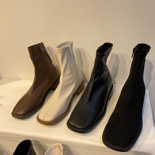 网红小池首尔新款休闲个性瘦瘦靴