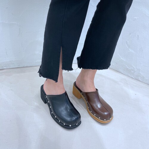 风半拖鞋粗高跟女鞋东大门包头