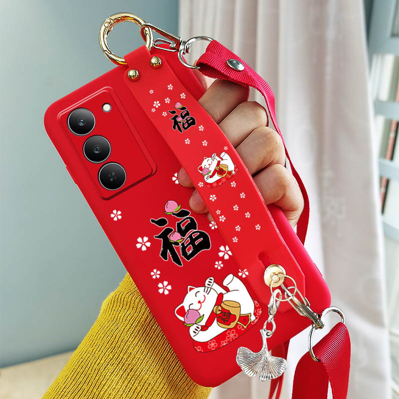 适用红米note15R手机壳25057RA09C腕带斜挎式挂绳保护套redmi软壳挂脖新款男女手腕软5G外壳新款简约新款