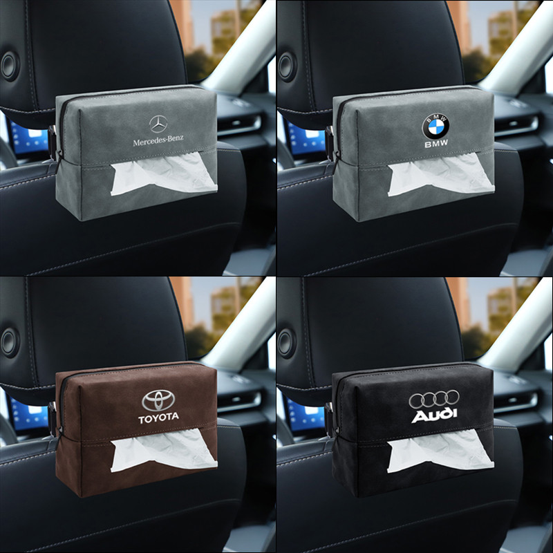 车载座椅翻毛皮纸巾盒