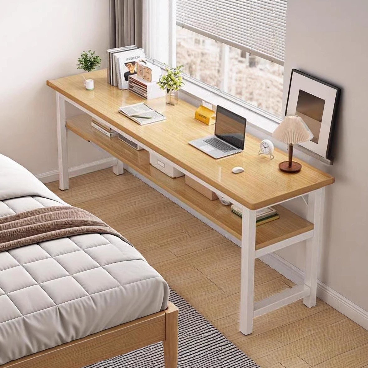 电脑桌小型家用书桌双人位