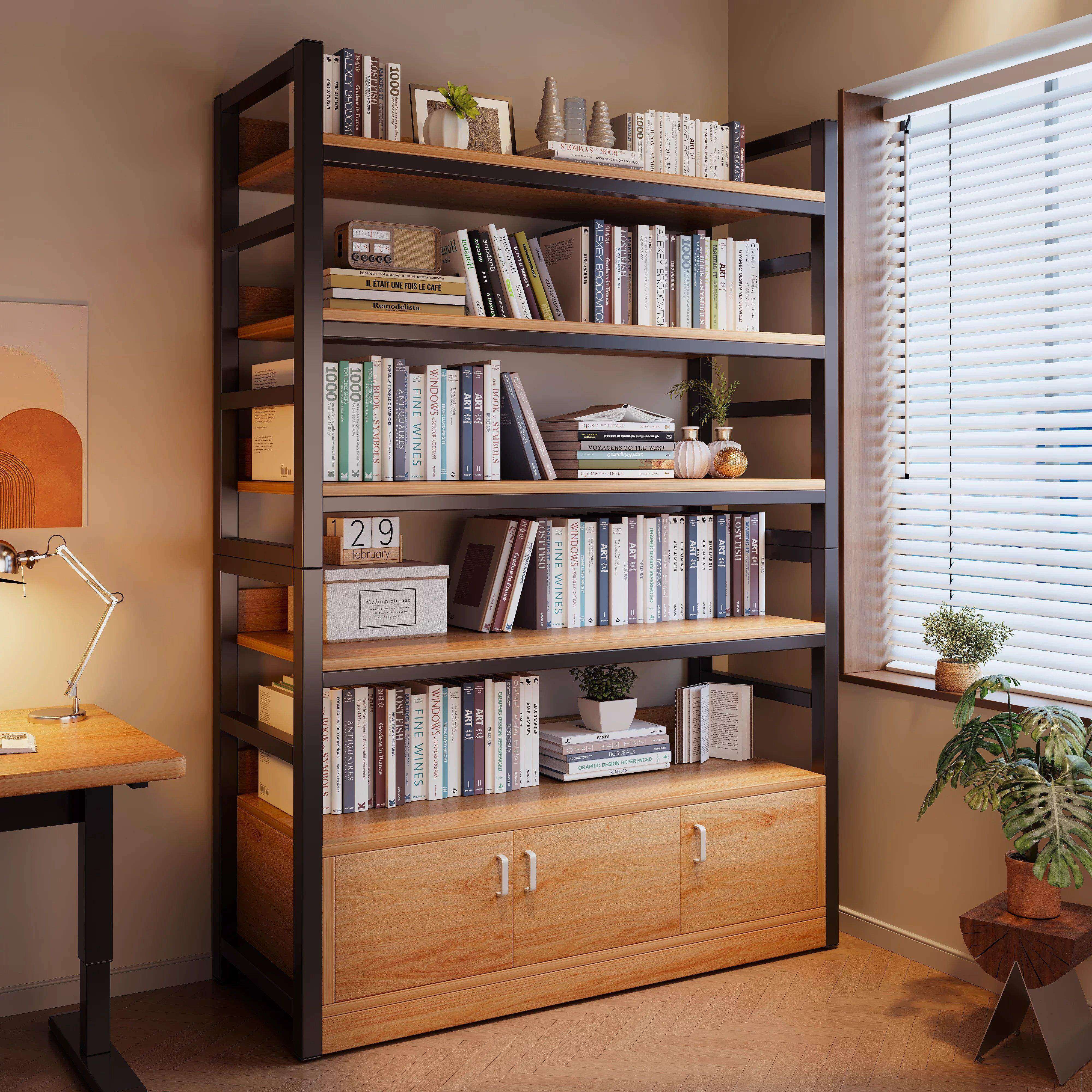 简易书架落地置物架家用书柜展示柜图书馆货架多层收纳柜子储物柜,住宅家具,书架,淘宝优惠券,粉丝福利购,淘宝优惠卷