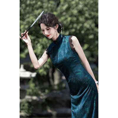 旗袍cheongsam chinese traditional qipao dress高级感提花老