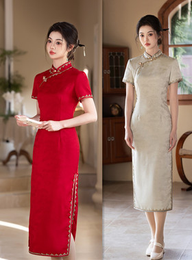 quality cheongsam chinese traditional qipao dress旗袍针织