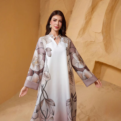 女长袍womens sequin dress loose robe ladies gown fringe bead