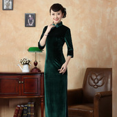 chipao 长旗袍cheongsam long traditional dress qipao chinese