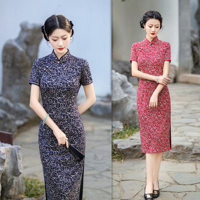 quality cheongsam chinese traditional qipao dress旗袍复古