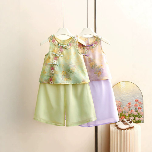 Kids qipao Chinese dress cheongsam chipao 女童装套装2026新款