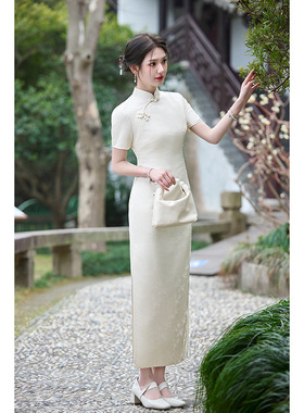 Cheongsam Chinese Traditional Qipao Dress旗袍新中式旗袍提花