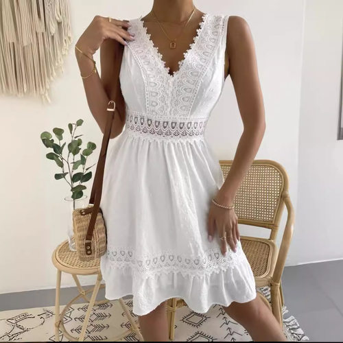 women dress new dresses vestidos robe独立站新品爆版蕾丝花边