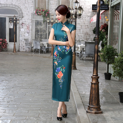 长旗袍cheongsam qipao chinese traditional dress chipao long