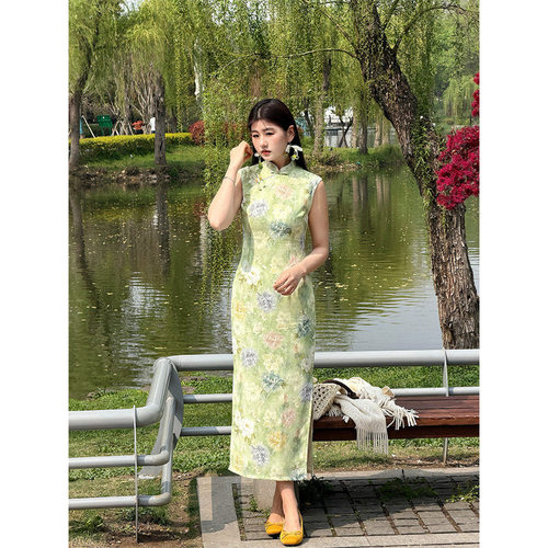 retro qipao cheongsam chinese dress chipao新中式《四月天》新