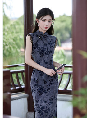 quality cheongsam chinese traditional qipao dress旗袍扎染