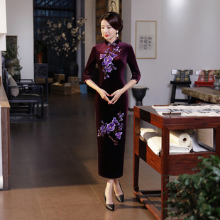 style 优雅国风长旗袍cheongsam qipao chinese dress party