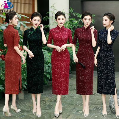 chinese traditional dress cheongsam women qipao旗袍plus size