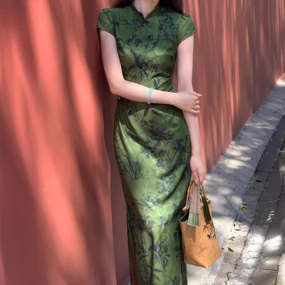 旗袍女qipao cheongsam chinese traditional  dress chipao复古