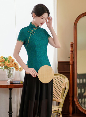 Qipao Tops Chinese Chipao 2025新款国风夏季旗袍唐装女上衣改良