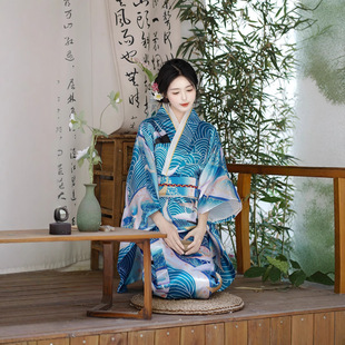 传统中国风日式 Kimono 新款 和服女正装 和服 和风浴衣文艺大气振袖