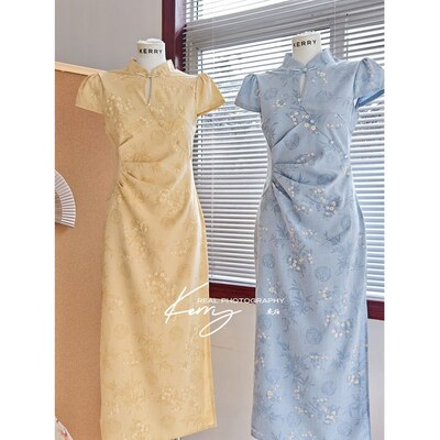 women qipao chinese dress cheongsam chipao【如初】新中式提花