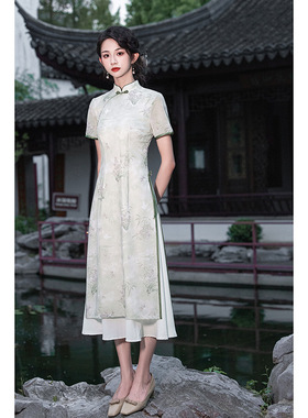 cheongsam chinese traditional qipao dress旗袍新款旗袍新中式