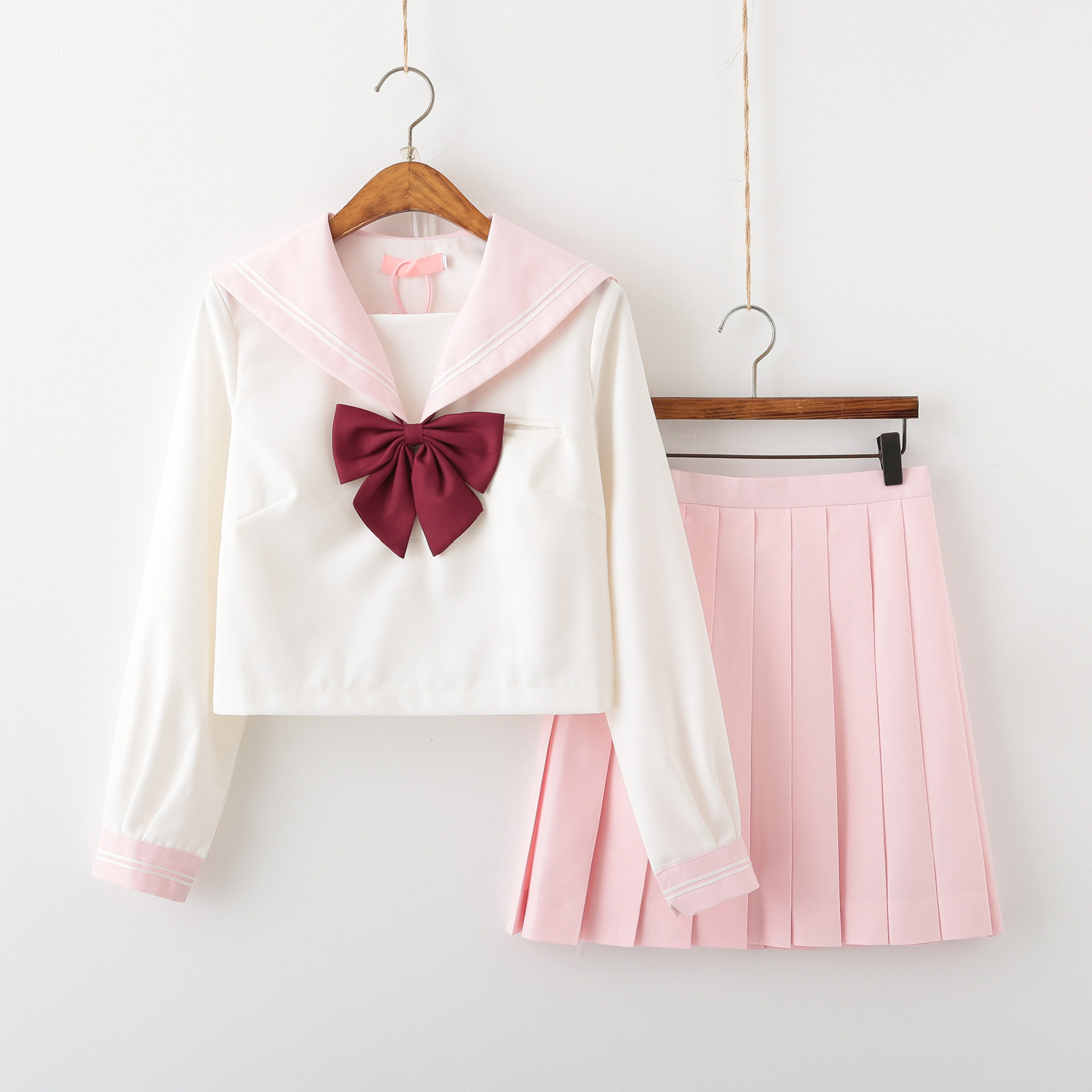 绝赞可爱双子星红蓝cp双色基础款夏服中间服jk制服套装软妹水手服 汐情旗舰店 淘优券