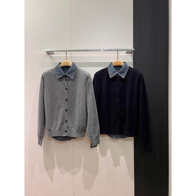 休闲减龄慵懒时尚针织拼接牛仔假两件设计毛衣,女装/女士精品,毛针织衫,淘宝优惠券,粉丝福利购,淘宝优惠卷