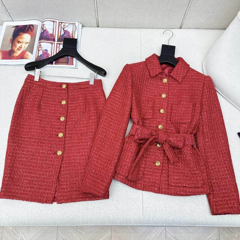 名媛风气质粗呢口袋收腰编织外套+包臀半裙,女装/女士精品,时尚套装,淘宝优惠券,粉丝福利购,淘宝优惠卷