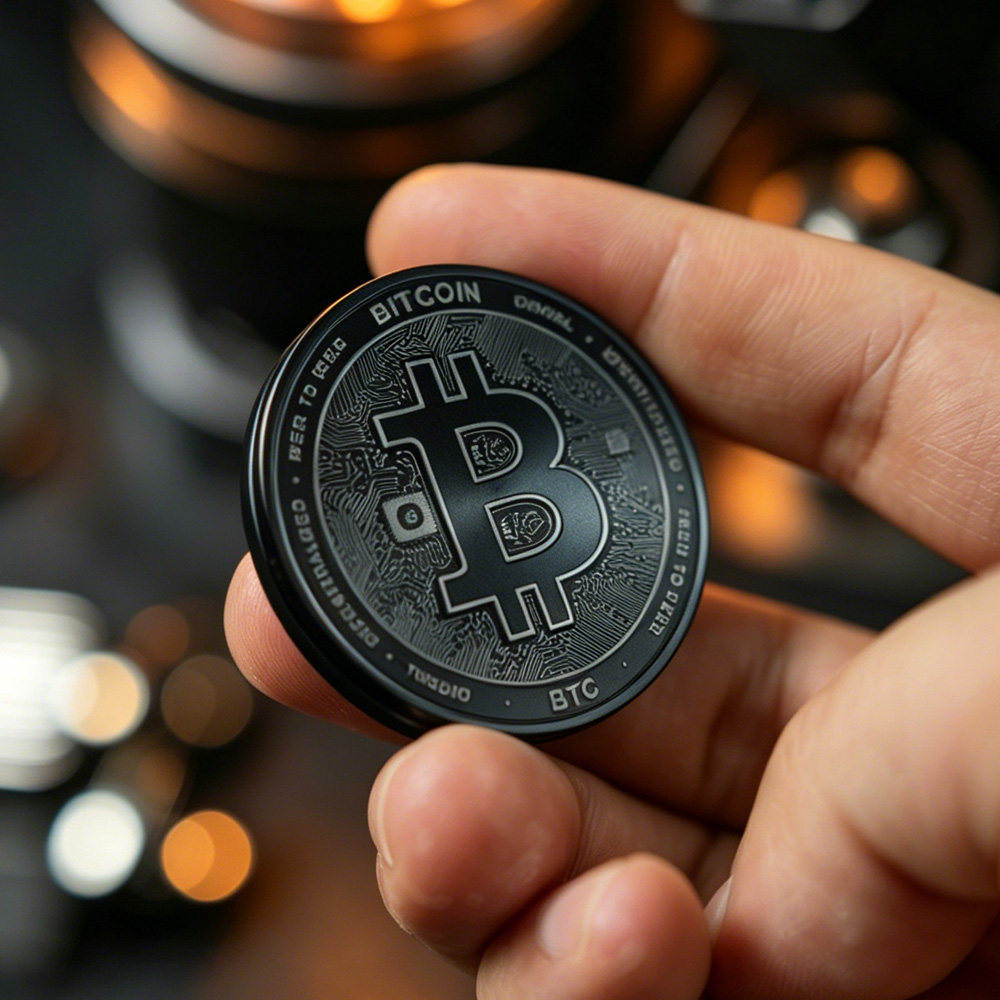 梭哈币好事币edc棘轮币比特币机械币推牌黑科技解压神器减压玩具