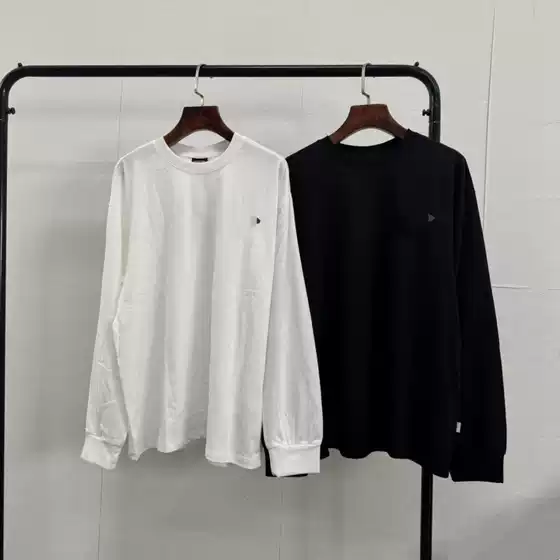 Outdoor Men's Casual and Comfortable Round Neck Sports Long-Sleeved T-Shirt 100% Cotton Washed Front and Back Printing S0301