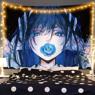 ado周边二次元背景挂布卧室出租屋宿舍房间床头装饰墙布挂毯定制