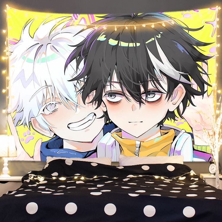 硬核一中背景布漫画周边背景墙挂布学生宿舍装饰墙布挂毯定制礼物