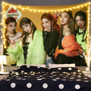 Itzy组合 背景布照片海报同款周边定制挂毯DIY房间布置改造墙布礼