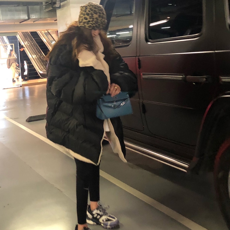 oversize中长款面包服尤萱