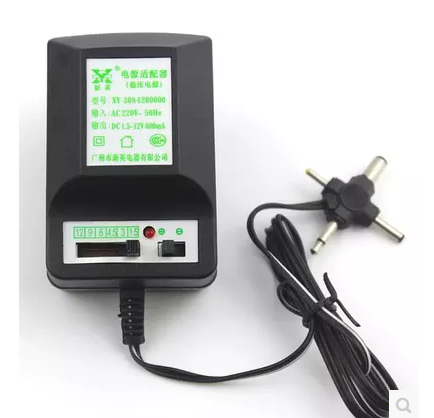 新英XY-308电源变压器1.5V/3V/4.5V/6V/9V/12V稳压直流可调适配器