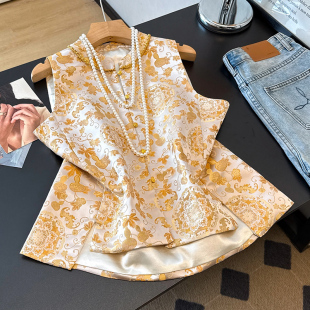 2026复古国风马甲女款 提花老钱风穿搭外套马夹坎肩 春秋背心新中式
