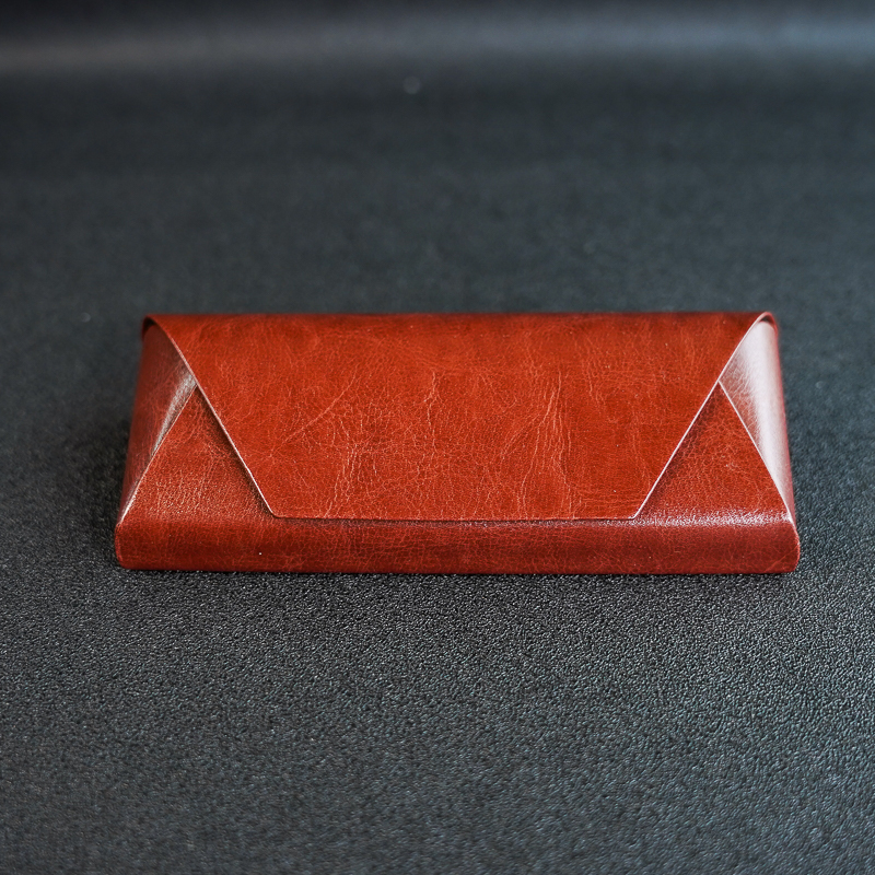 复古皮质眼镜盒太阳镜收纳包个性包子近视墨镜盒折叠防压手工皮盒