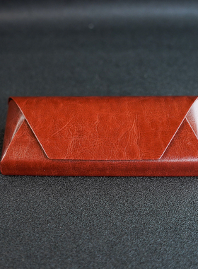 复古皮质眼镜盒太阳镜收纳包个性包子近视墨镜盒折叠防压手工皮盒