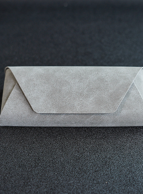 高档手工羊巴纹质感简约时尚男女学生近视眼镜盒大容量眼镜收纳包