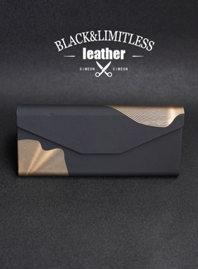 个性时尚年轮图案便携式可折叠三角形太阳镜盒墨镜近视眼镜手工盒