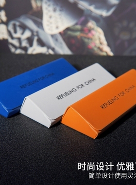 简约三角眼镜盒黑色字母手工眼镜盒近视眼镜墨镜太阳镜收纳眼镜盒